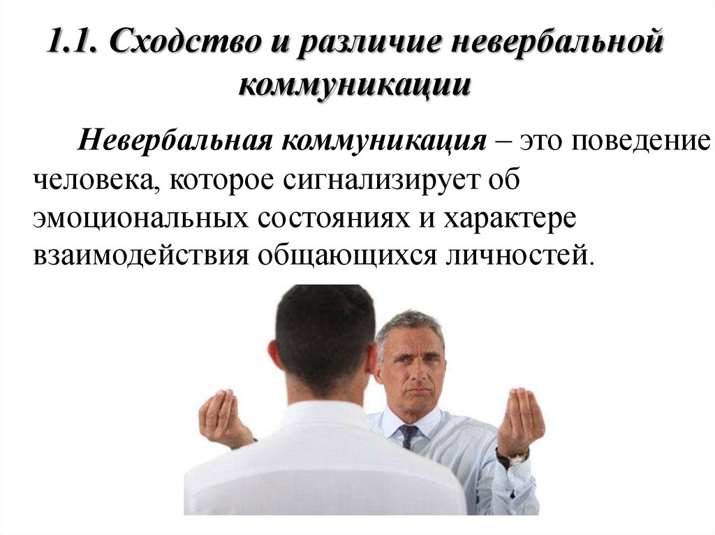 Общее представление о невербальной коммуникации презентация