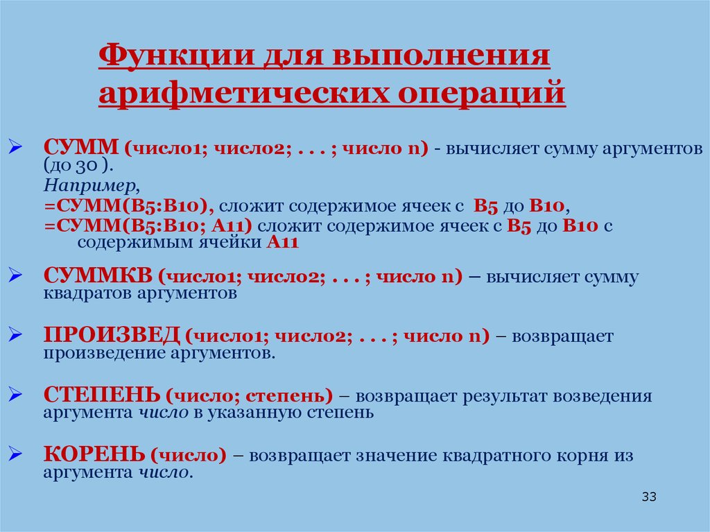 Виды классификаций функций по количеству аргументов.