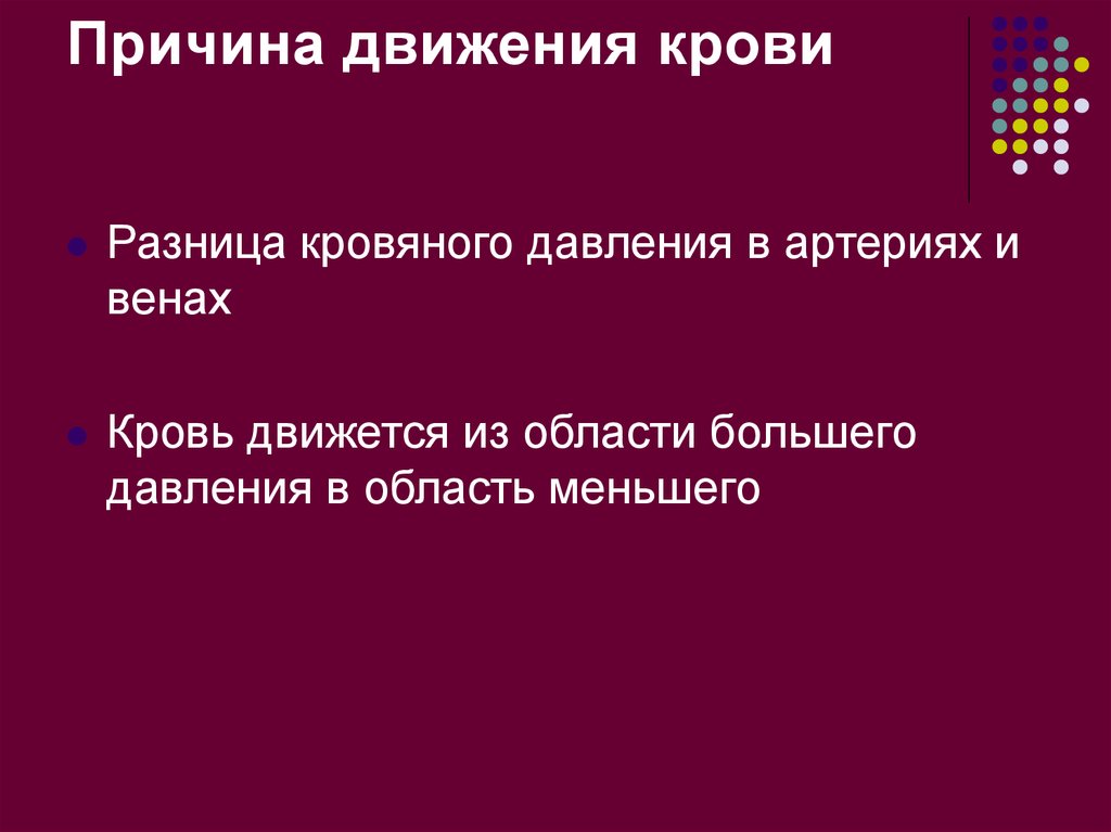 Движение крови по сосудам 8 класс презентация