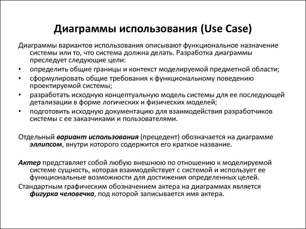 Диаграммы использования (Use Case)