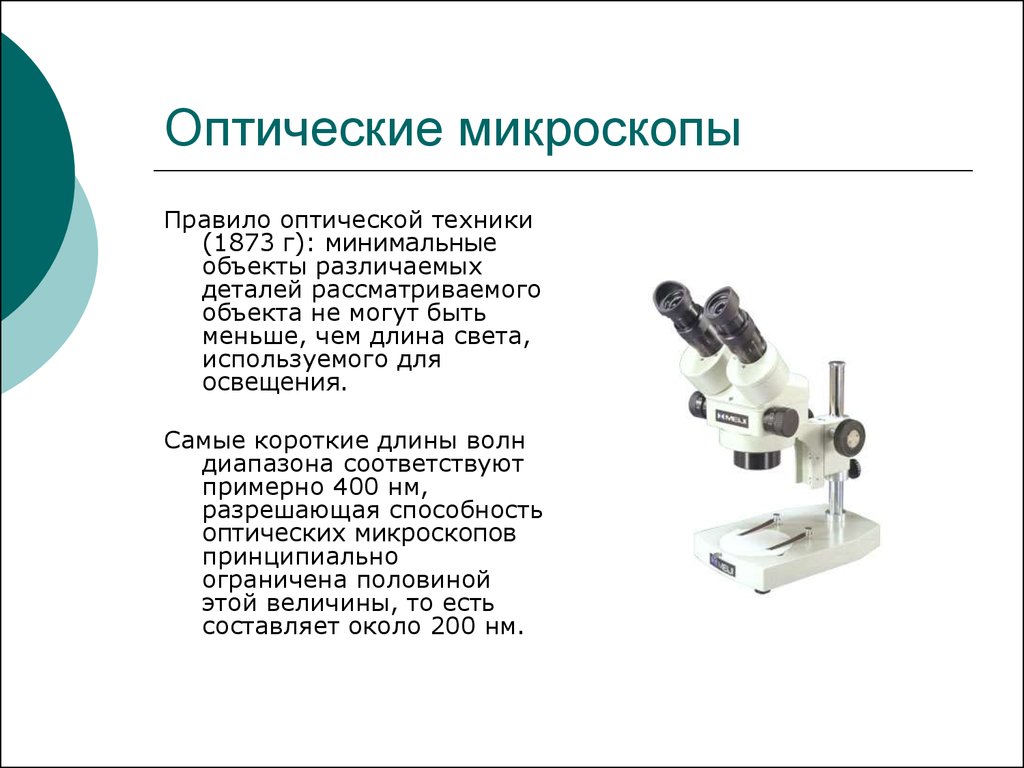 Вид изображения микроскопа