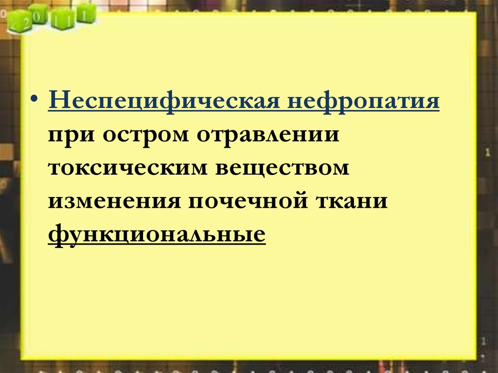 Токсическая нефропатия презентация