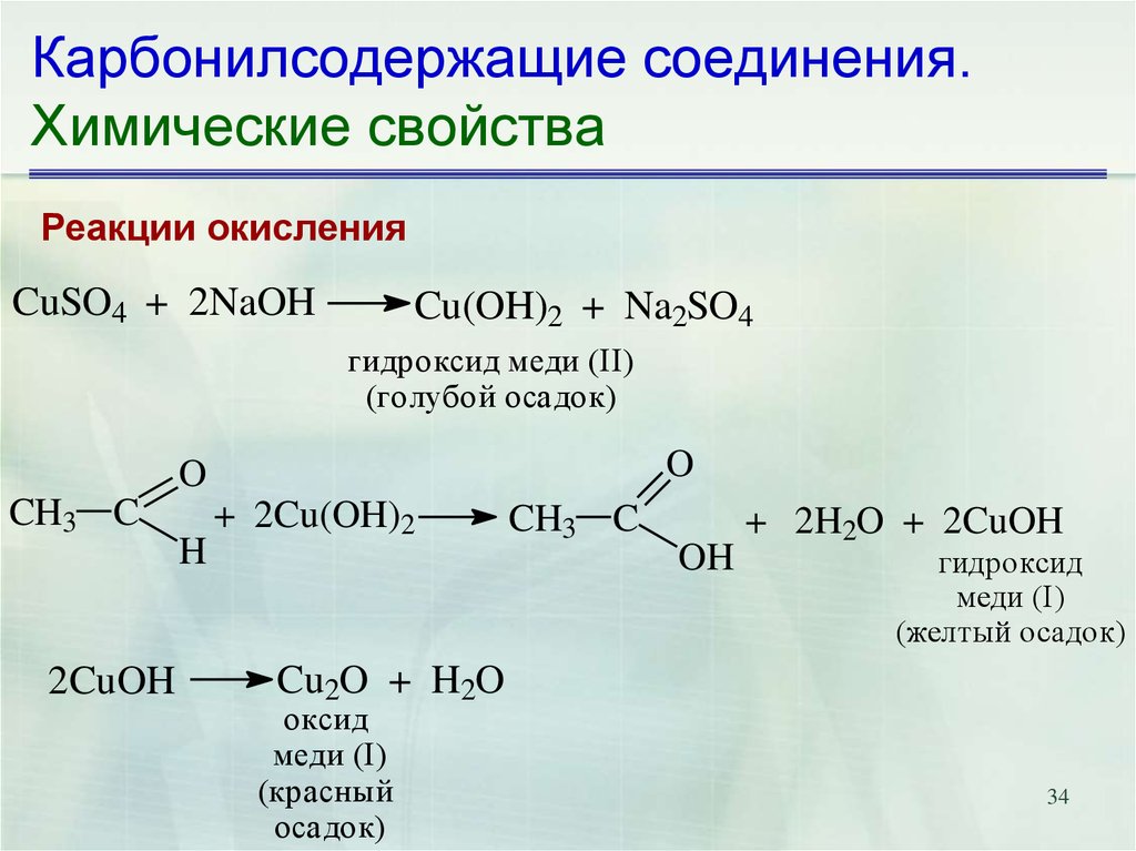 Окисление меди в воде реакция