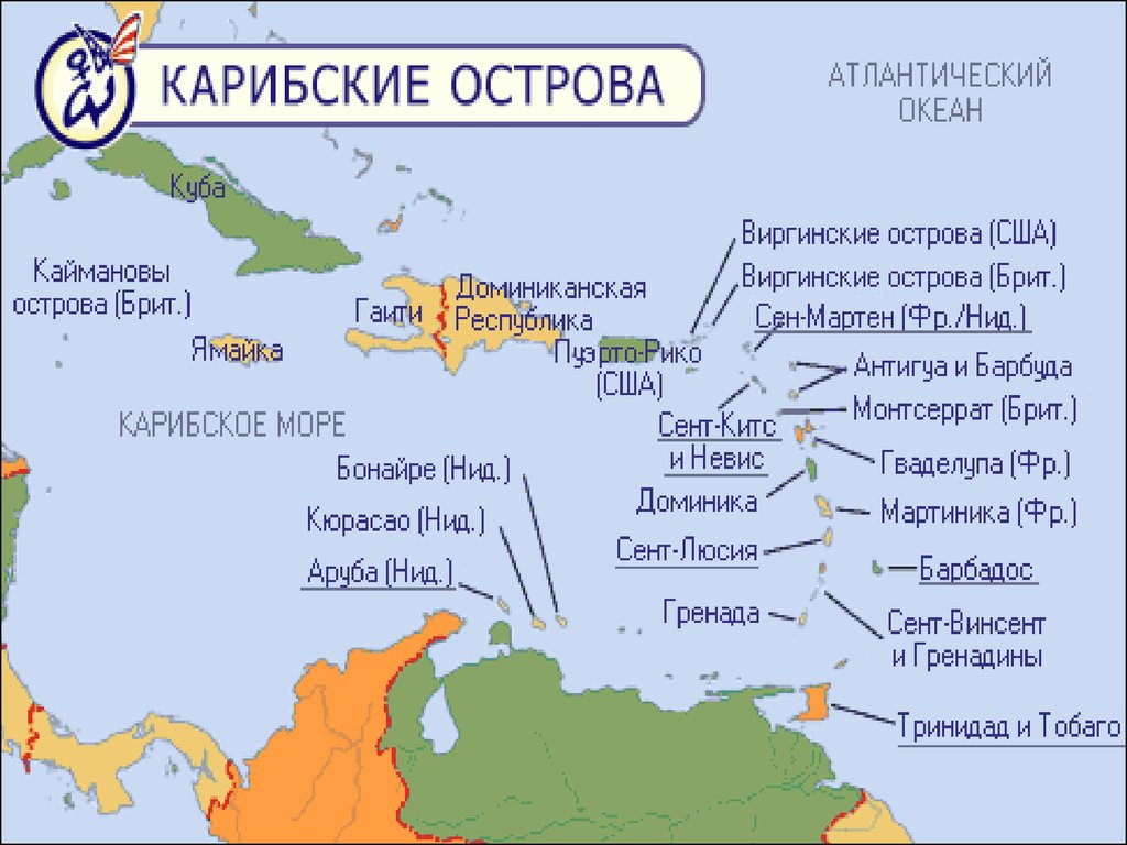 Острова какие есть названия. Острова Карибского бассейна на карте. Страны Карибского бассейна список на карте. Островные государства Карибского моря.