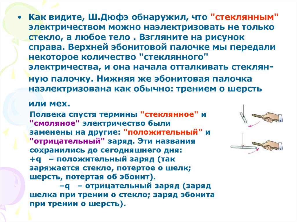 Какой заряд на палочке. Шерсть и эбонитовая палочка заряд. Наэлектризованная стеклянная палочка. Эбонитовая и стеклянная палочки какие заряды. Стеклянная палочка заряжена отрицательно.