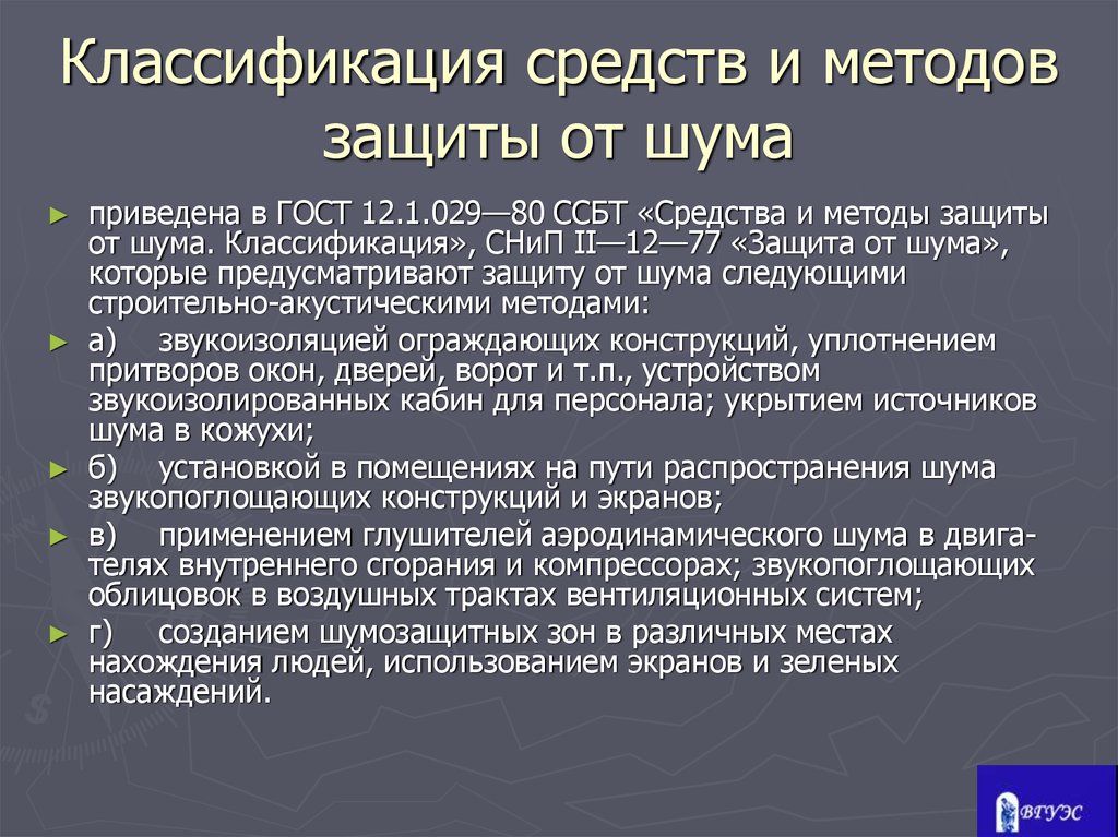 Презентация защита от шума