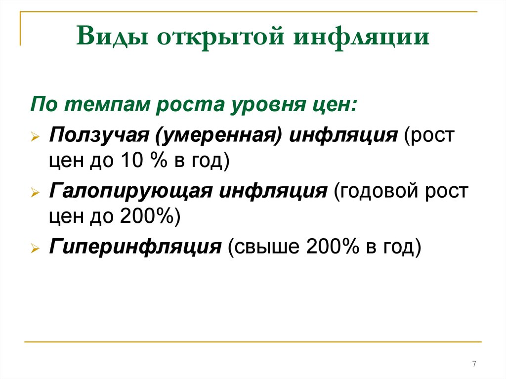 Умеренная инфляция это рост цен. Виды инфляции по темпам роста. Вид инфляции по темпу роста цен это как. По темпам инфляция может быть Галопирующая.