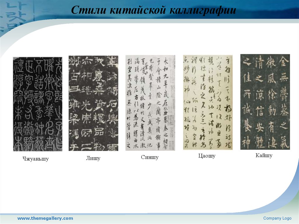 Стили китайской каллиграфии