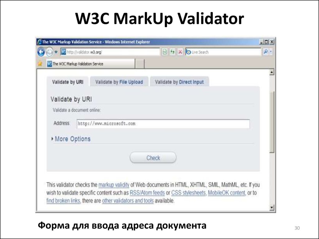 Валидатор w3c