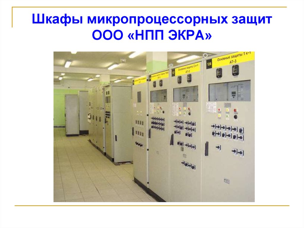 Шкафы микропроцессорных защит ООО «НПП ЭКРА»
