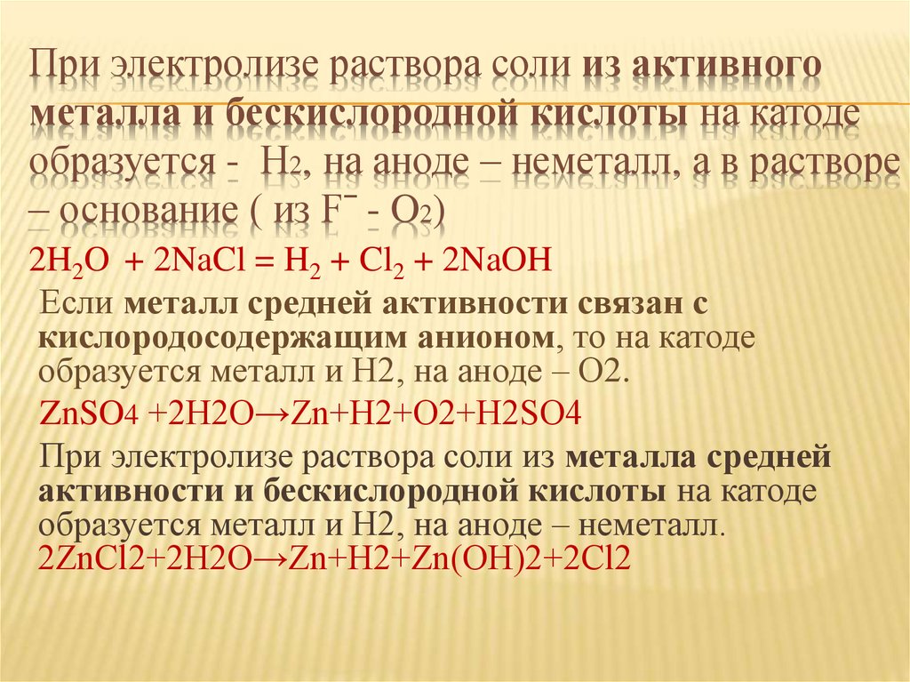 Составьте схемы электролиза водных растворов солей znso4 и agno3