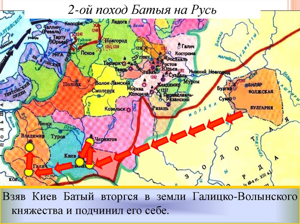 Походы хана на русь. Поход Батыя на Северо-восточную Русь год. Поход Батыя на Северо западную Русь. Хан Батый поход на Русь. 2 Поход Батыя на Русь Галицко Волынская Русь.