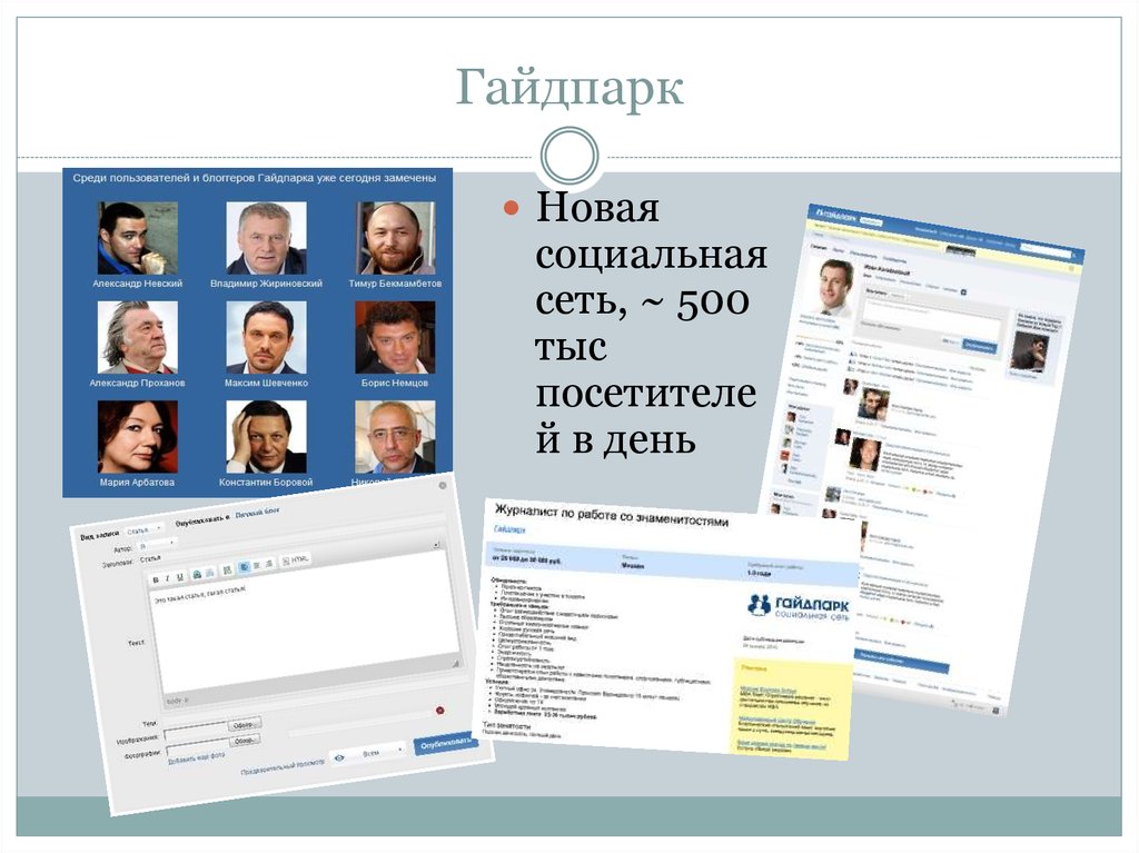 Новая социальная сеть. Гайдпарк социальная сеть.