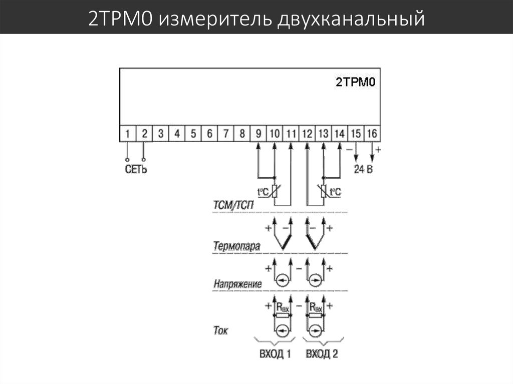 Схема подключения трм1 к пускателю с термопарой