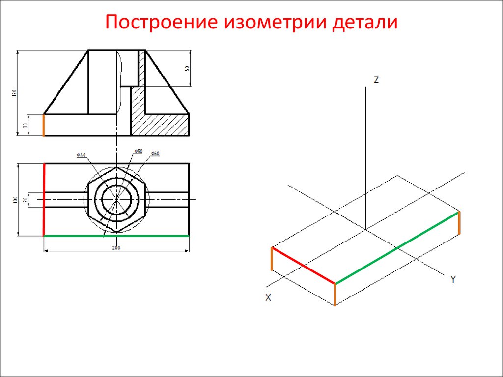 Аксонометрия проекция. Как построить изометрическую проекцию. Построение детали в аксонометрии. Построение изометрии проекции изометрии. Как строить изометрическую проекцию.