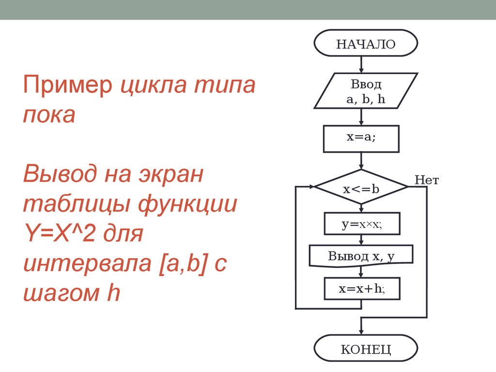 Блок схема пока