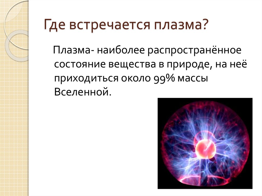 Плазма четвертое состояние вещества презентация