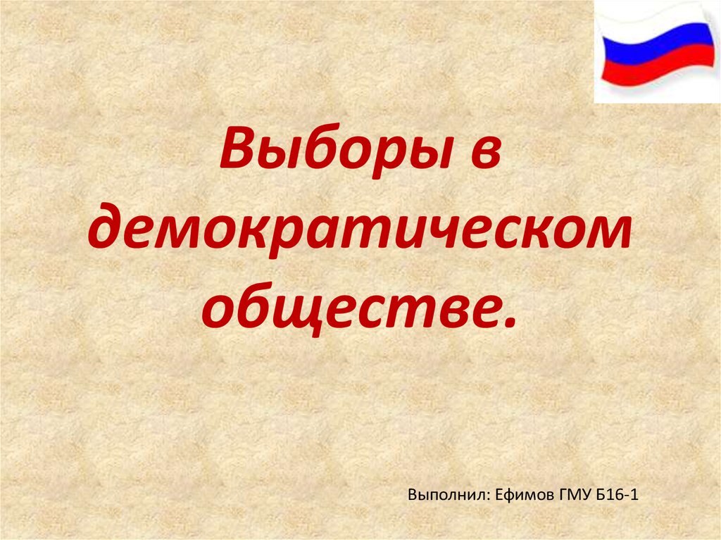 Демократические выборы презентация по обществознанию