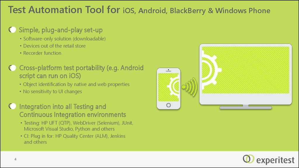 Test Automation Tool for iOS, Android, BlackBerry & Windows Phone
