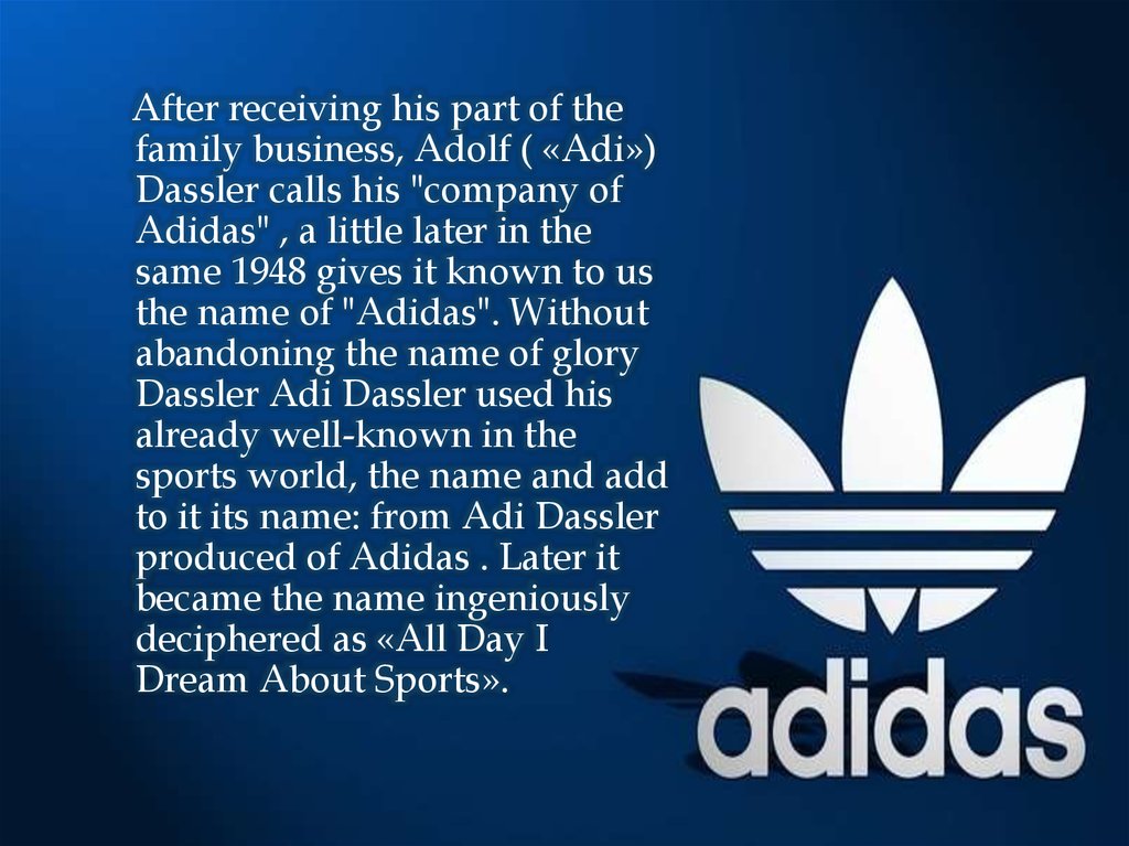 adidas company owner