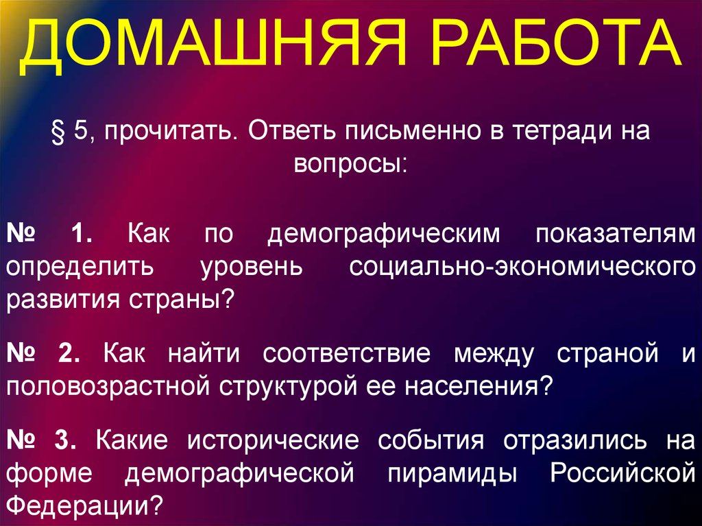 Событие отражает. Абсолютные демографические показатели.