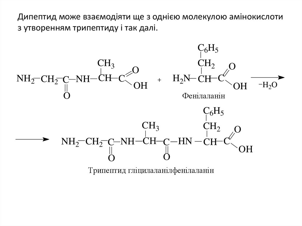 Схема образования дипептида