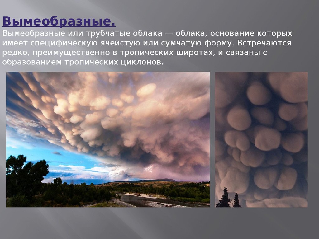 Виды облаков картинки с названиями и описанием