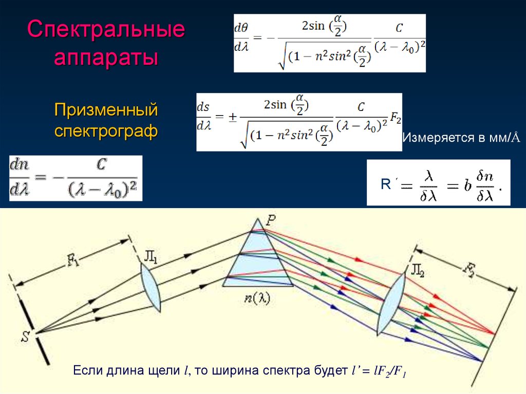 Призменный спектральный аппарат который формирует изображение спектра на экране называется