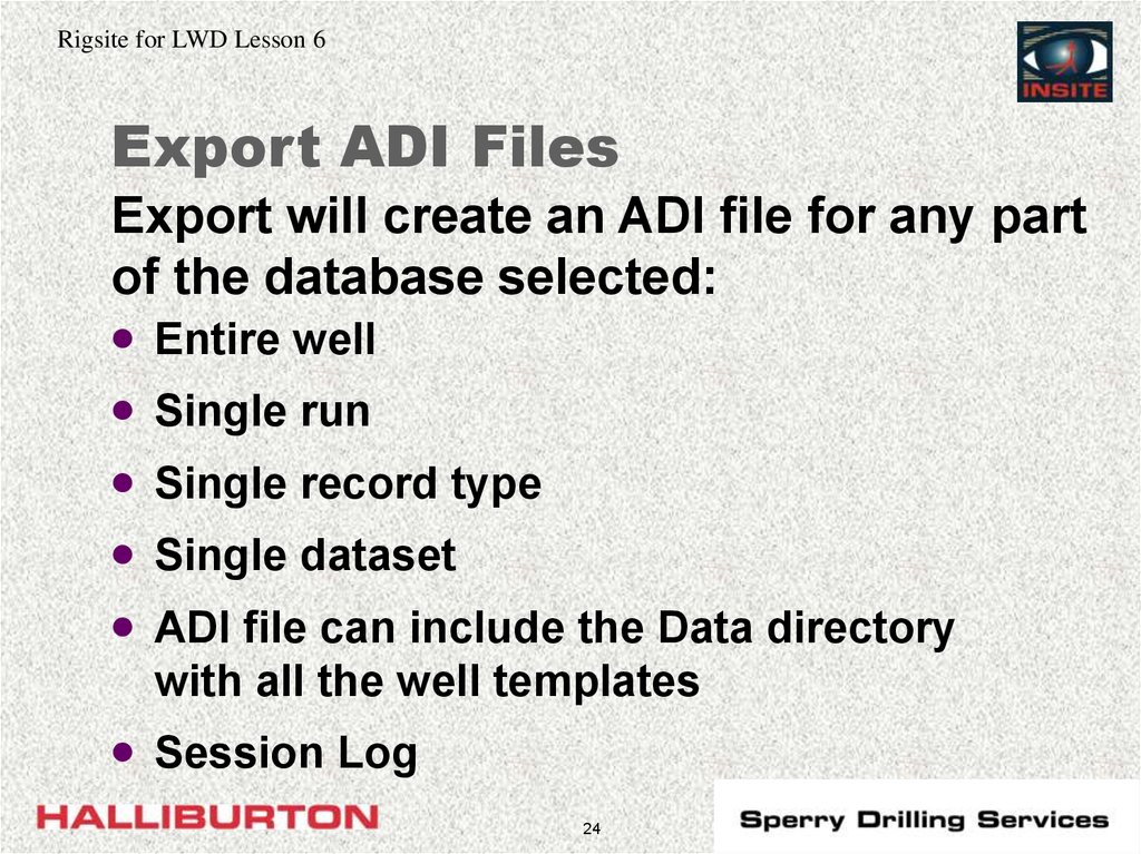 Export ADI Files