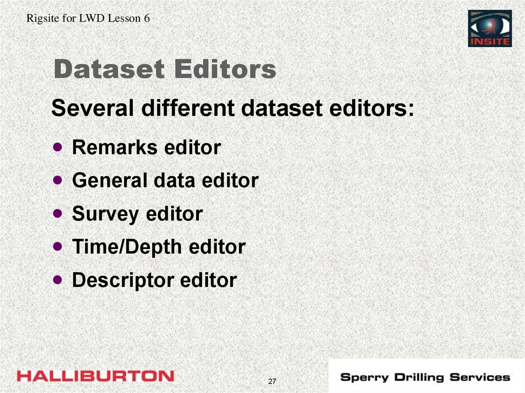 Dataset Editors