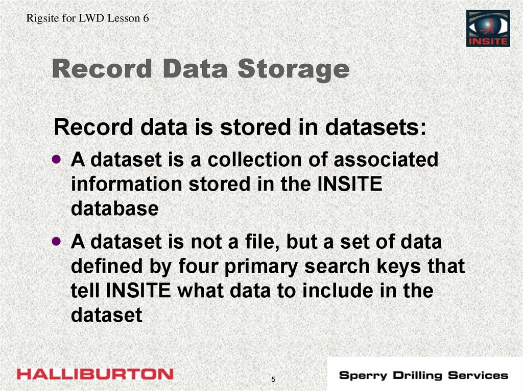 Record Data Storage