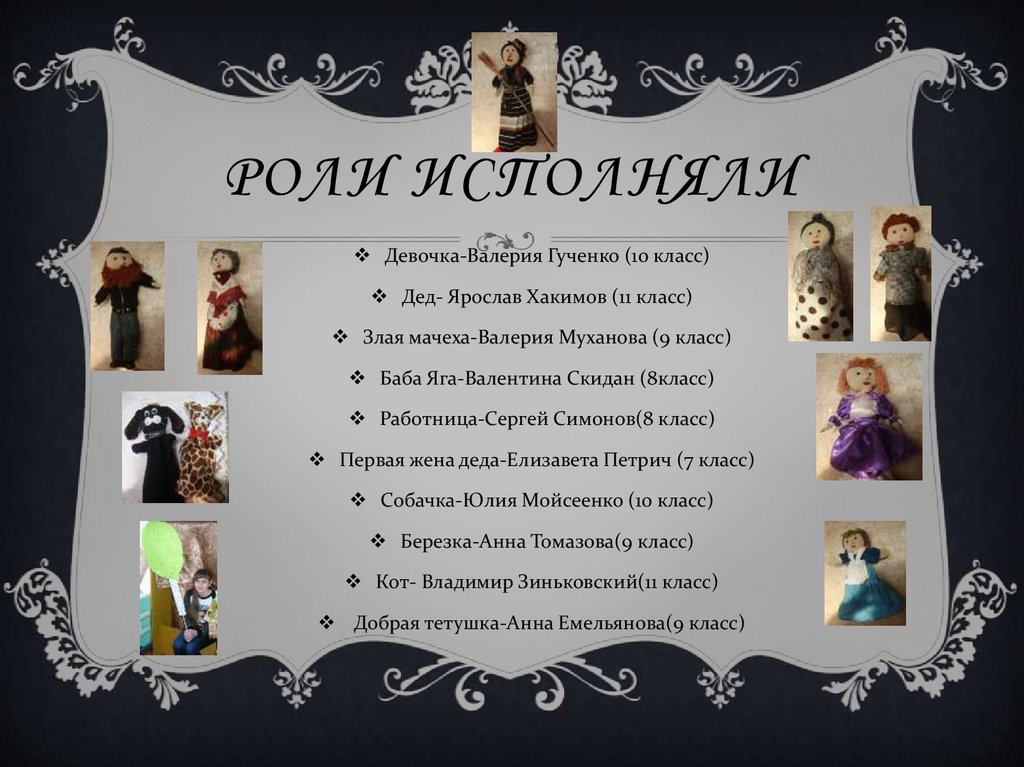 Роли исполняли