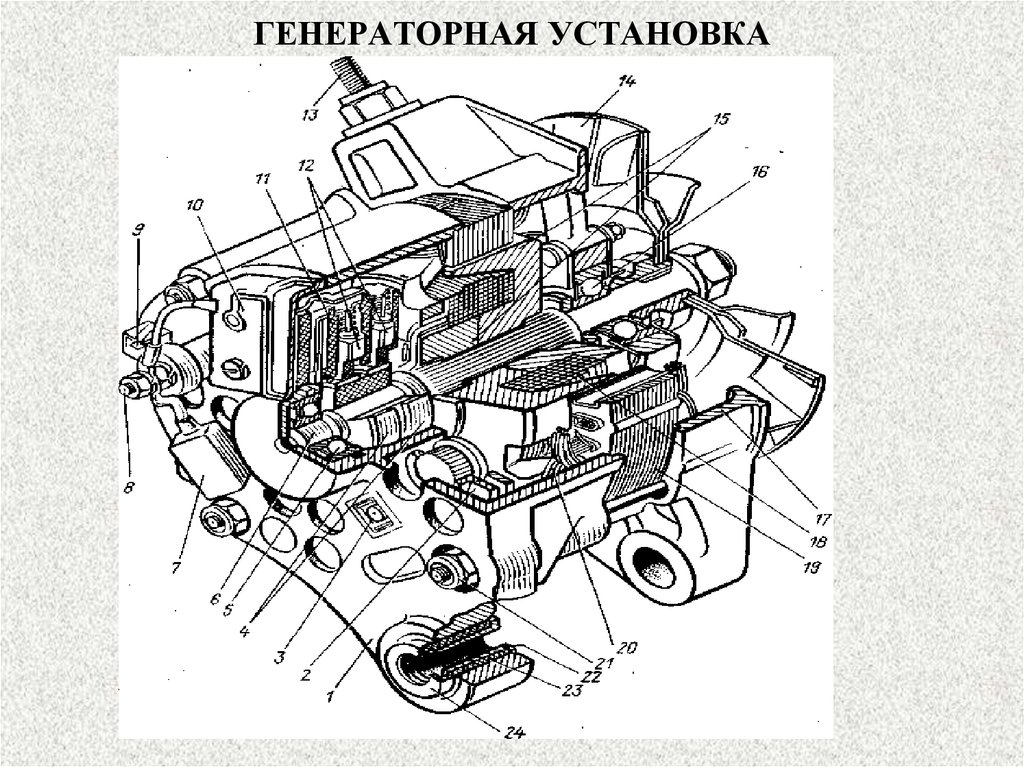 Схема генераторной установки