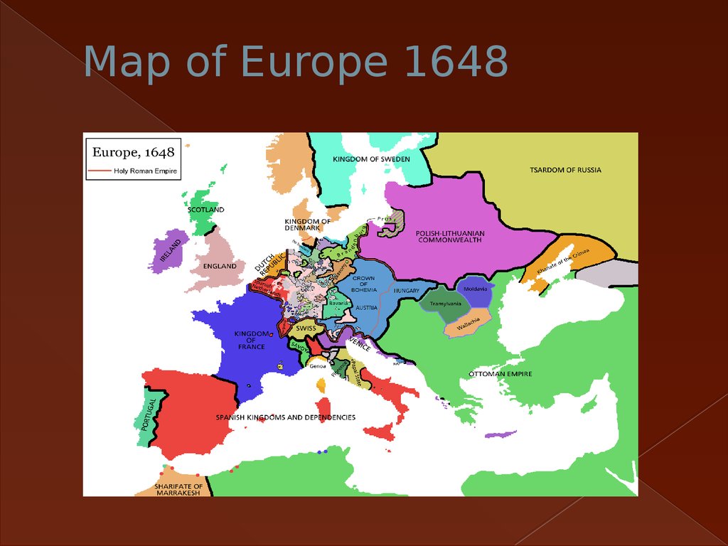 Map of Europe 1648