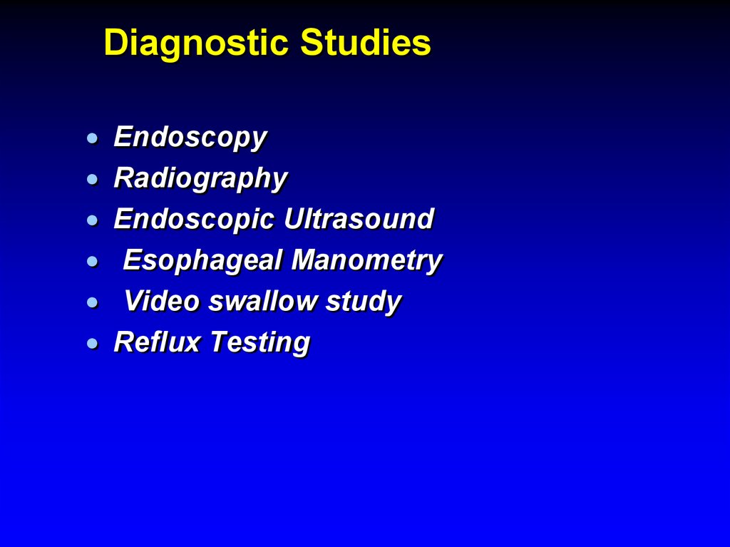 Diagnostic Studies