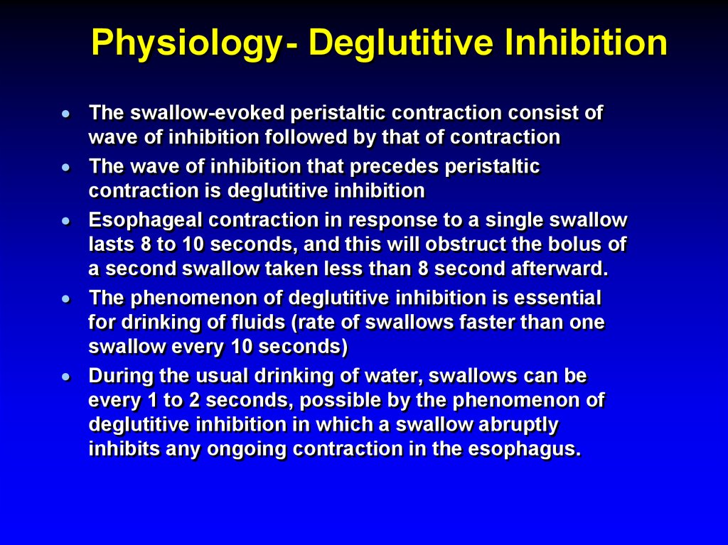 Physiology- Deglutitive Inhibition