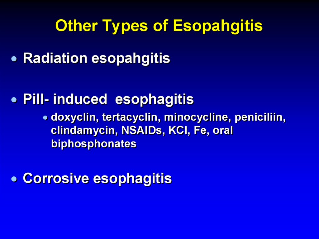 Other Types of Esopahgitis