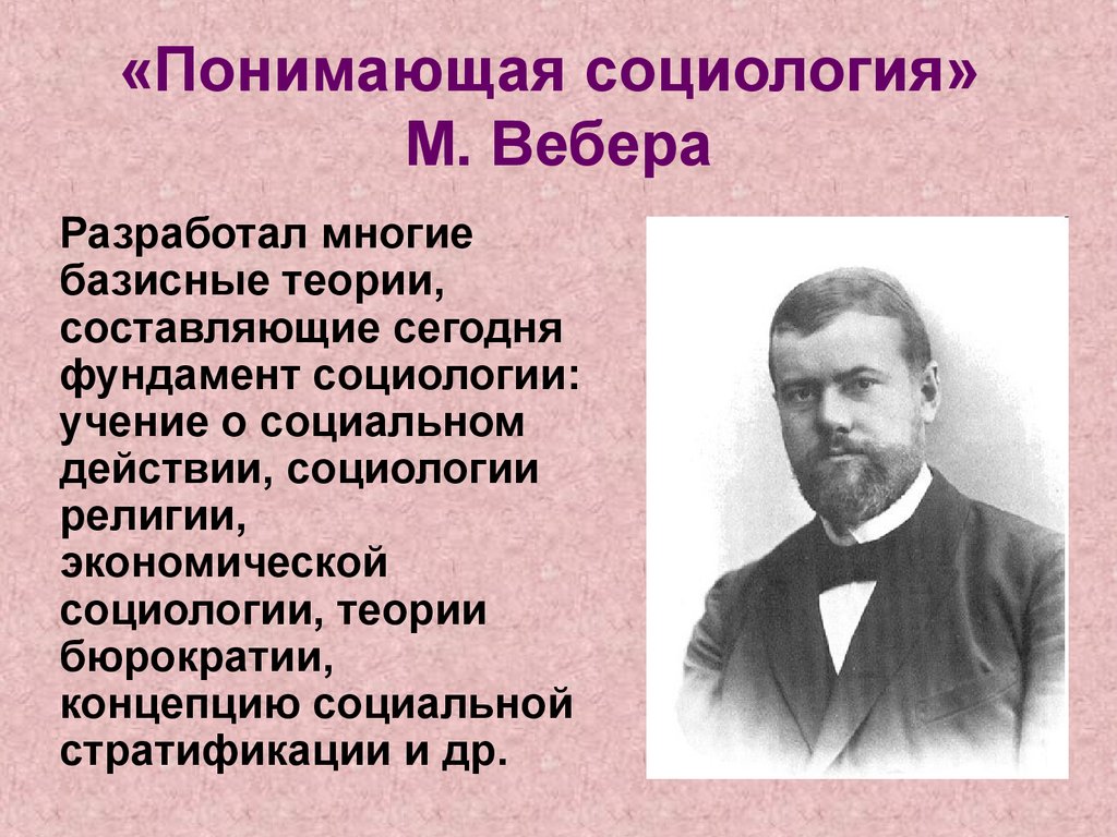 С точки зрения м вебера