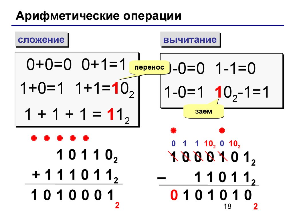 Системы счисления. Логические основы ЭВМ - презентация онлайн