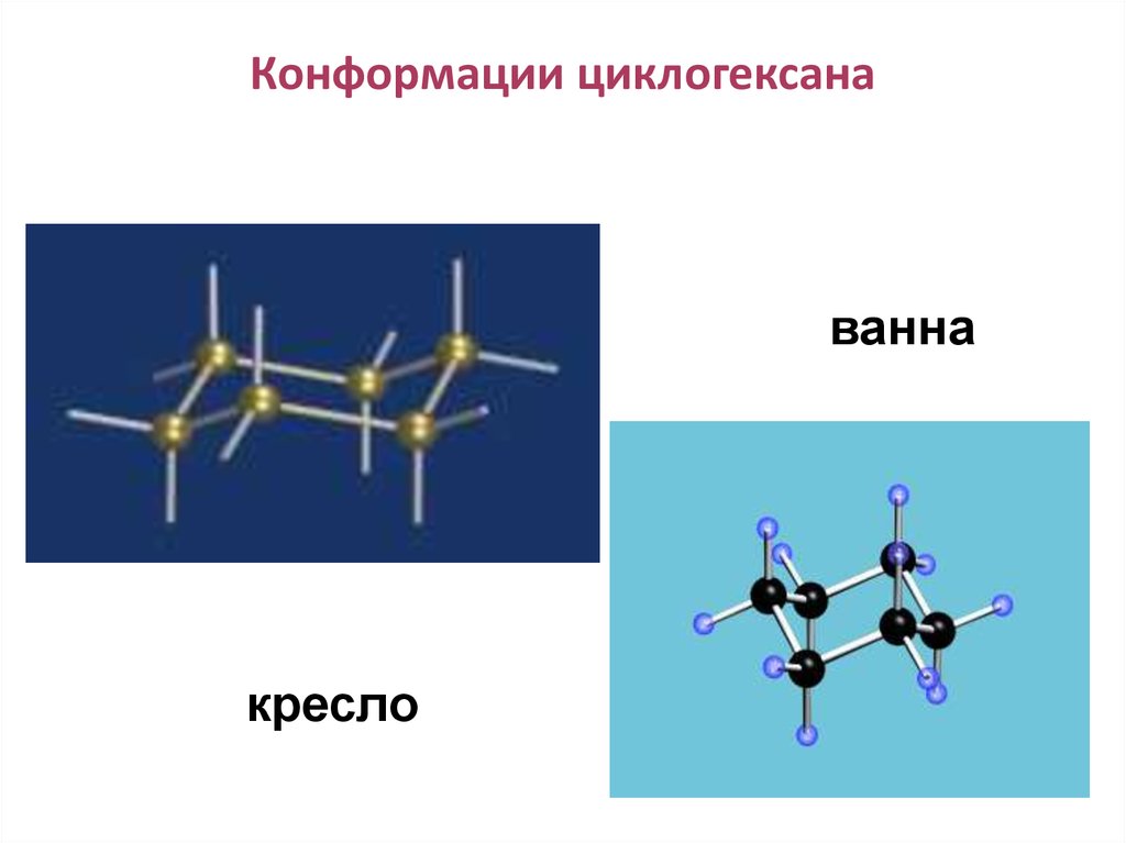 Конформация кресло. Конформационная изомерия циклогексана. Циклоалканы конформационная изомерия. Конформации циклических соединений кресло ванна. ) Конформации (кресло, ванна) циклических соединений (циклогексан)..