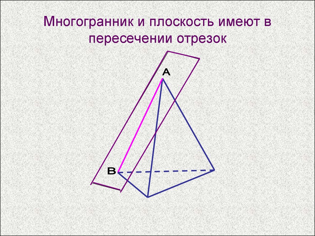 Доказать что плоскость пересекает отрезок