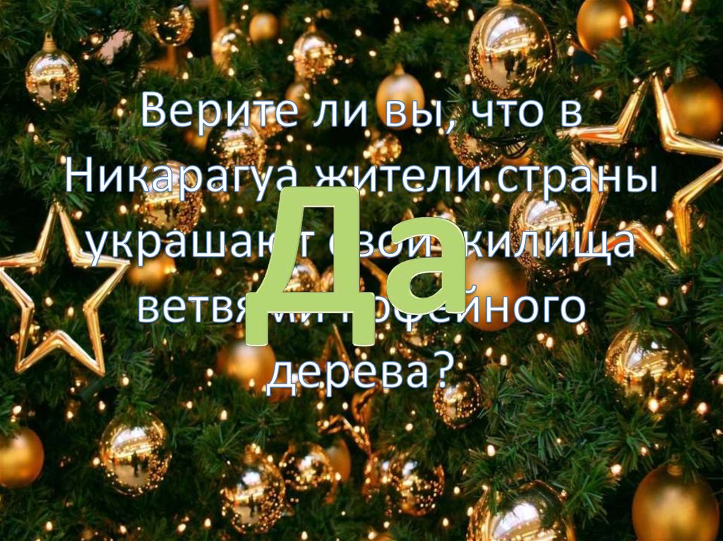 Верите ли вы, что в Никарагуа жители страны украшают свои жилища ветвями кофейного дерева?