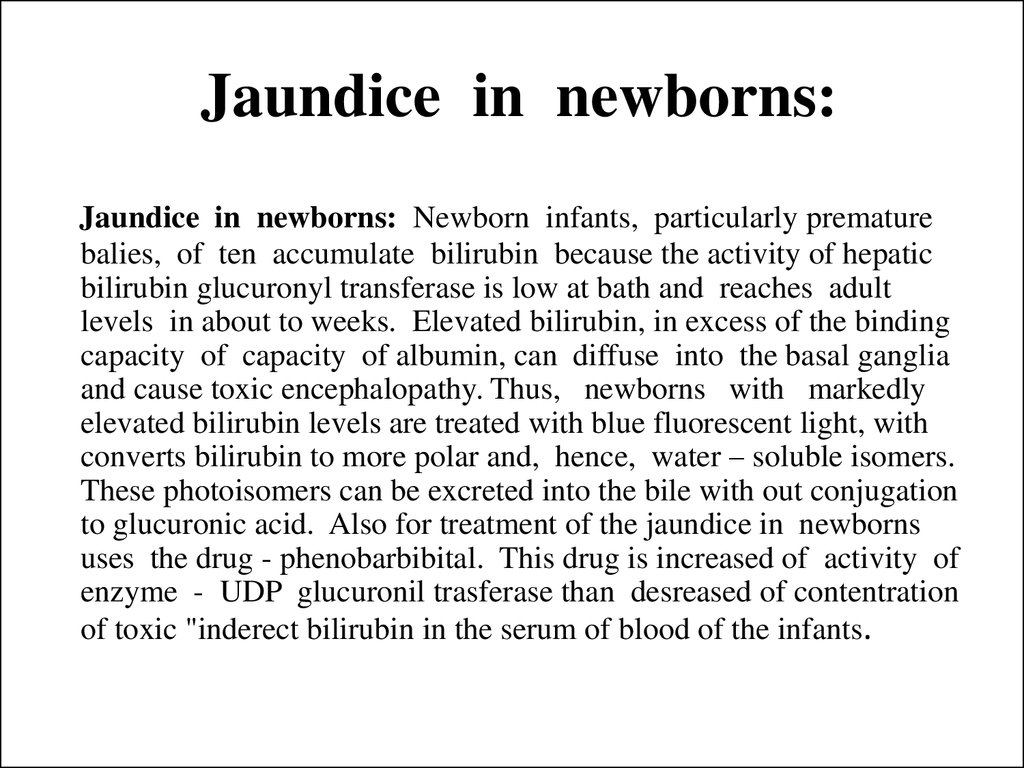 Jaundice in newborns: