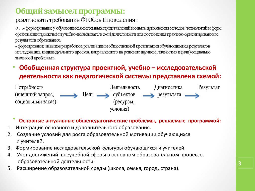 Основной замысел проекта это