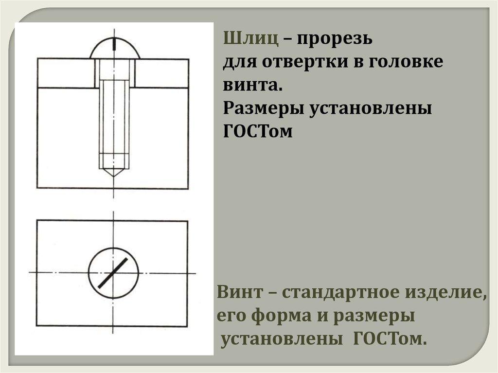 Винтовое соединение чертеж с размерами