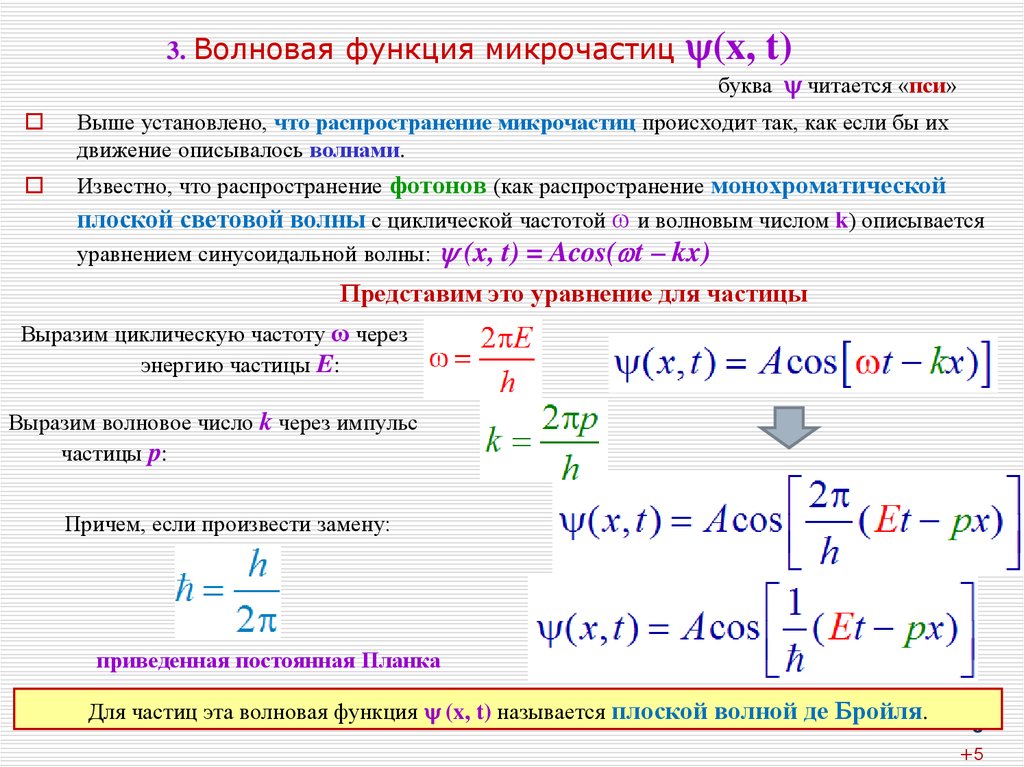 Вероятности волновой функции