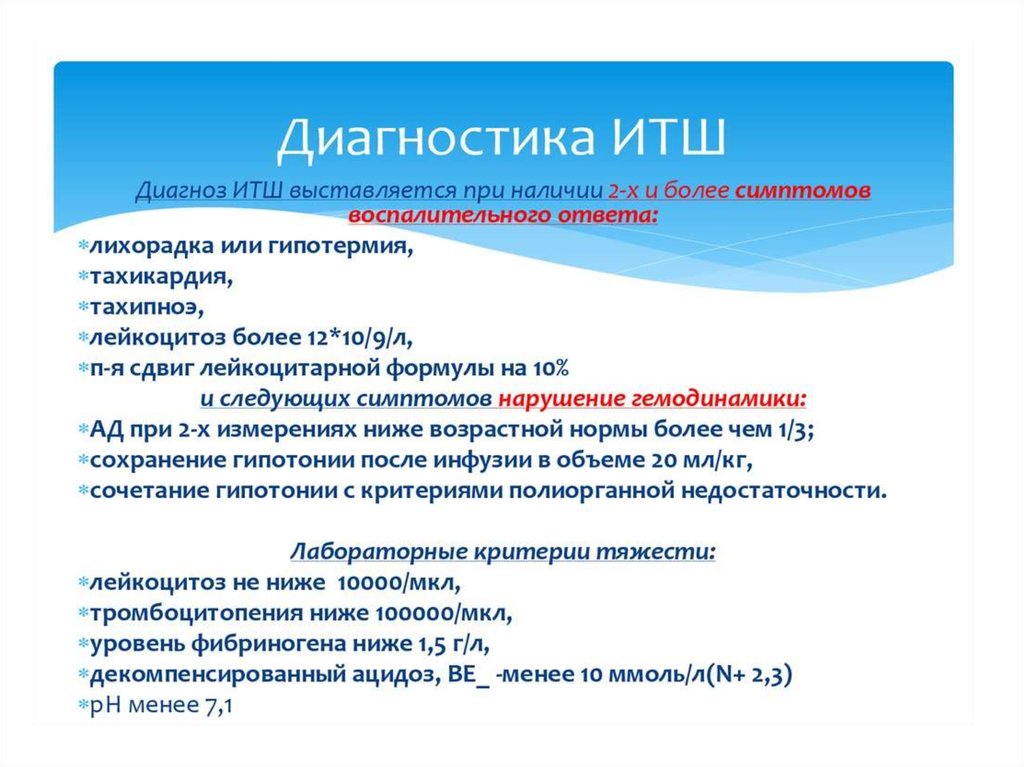 Итш в медицине. Инфекционно-токсический ШОК критерии диагностики. Инфекционно-токсический ШОК: диагностика, неотложная терапия. Инфекционно-токсический ШОК критерии диагноза. Диагностические критерии инфекционно-токсического шока у детей.