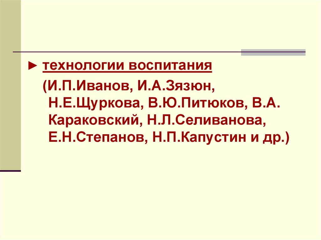 Пед корень. Технологии воспитания. Щуркова н.е педагогическая технология. Питюков в.ю основы педагогической технологии м 1997. Воспитание по Иванову.