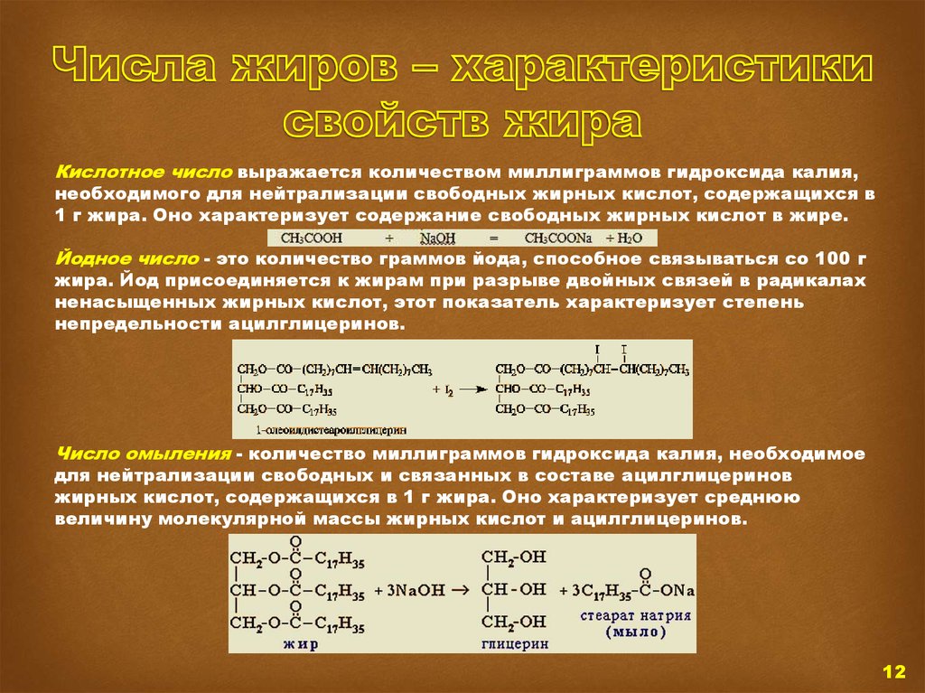 Кислотное число жира. Кислотное число. Аналитические характеристики жиров. Числа жиров. Кислотное число жиров характеризует:.