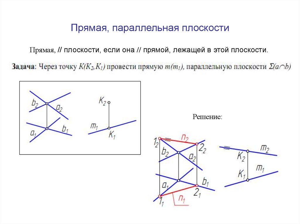 Прямая l изображенная на чертеже плоскости